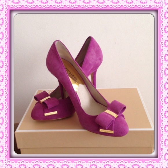 Michael Kors Shoes - Michael Kors Delphine Suede Pomegranate